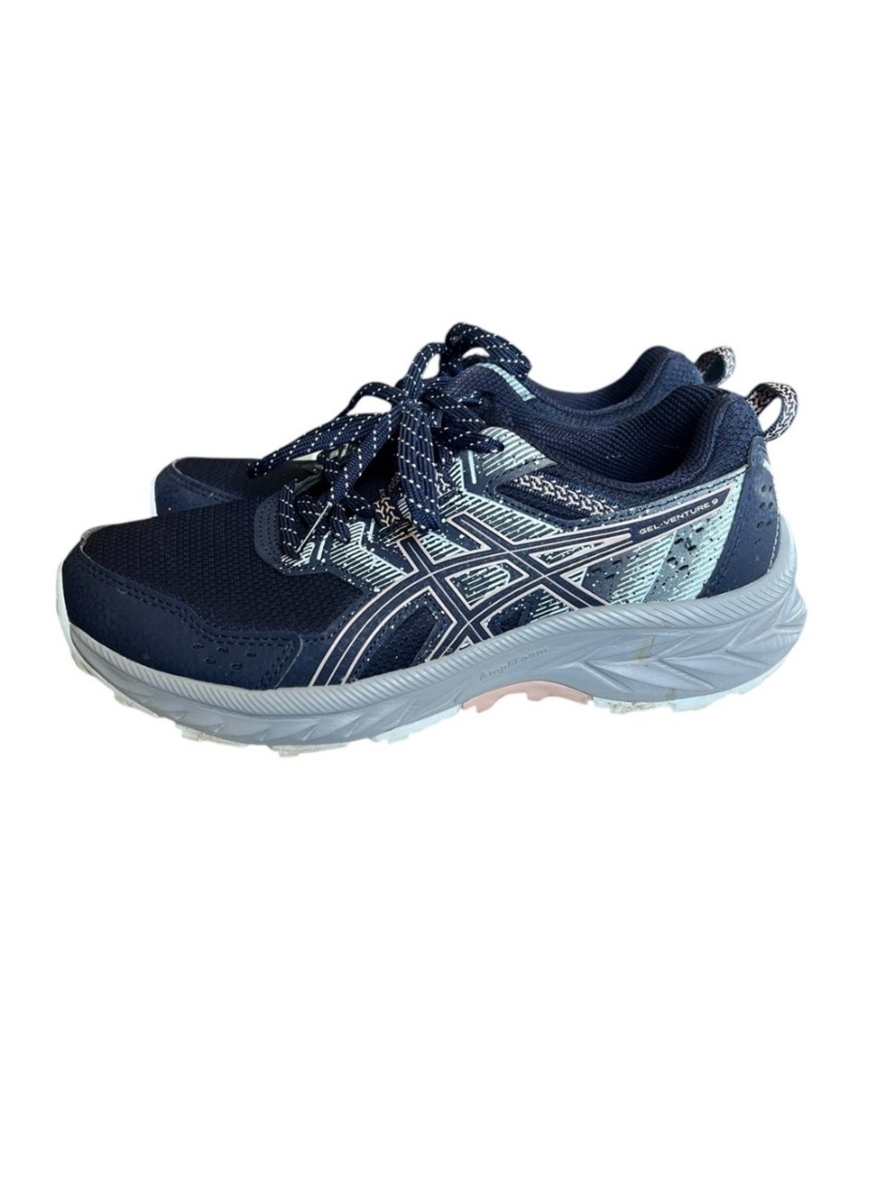 ASICS 7 Navy Blue Venture Trail Running Shoes Gel Outdoor Hiking Casual